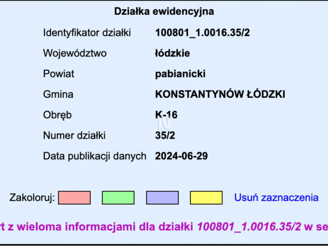 Działka Sprzedaż Konstantynów Łódzki Srebrna Dąbrowa 7